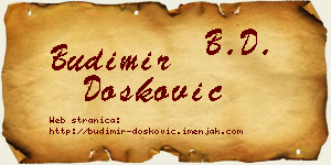 Budimir Dosković vizit kartica